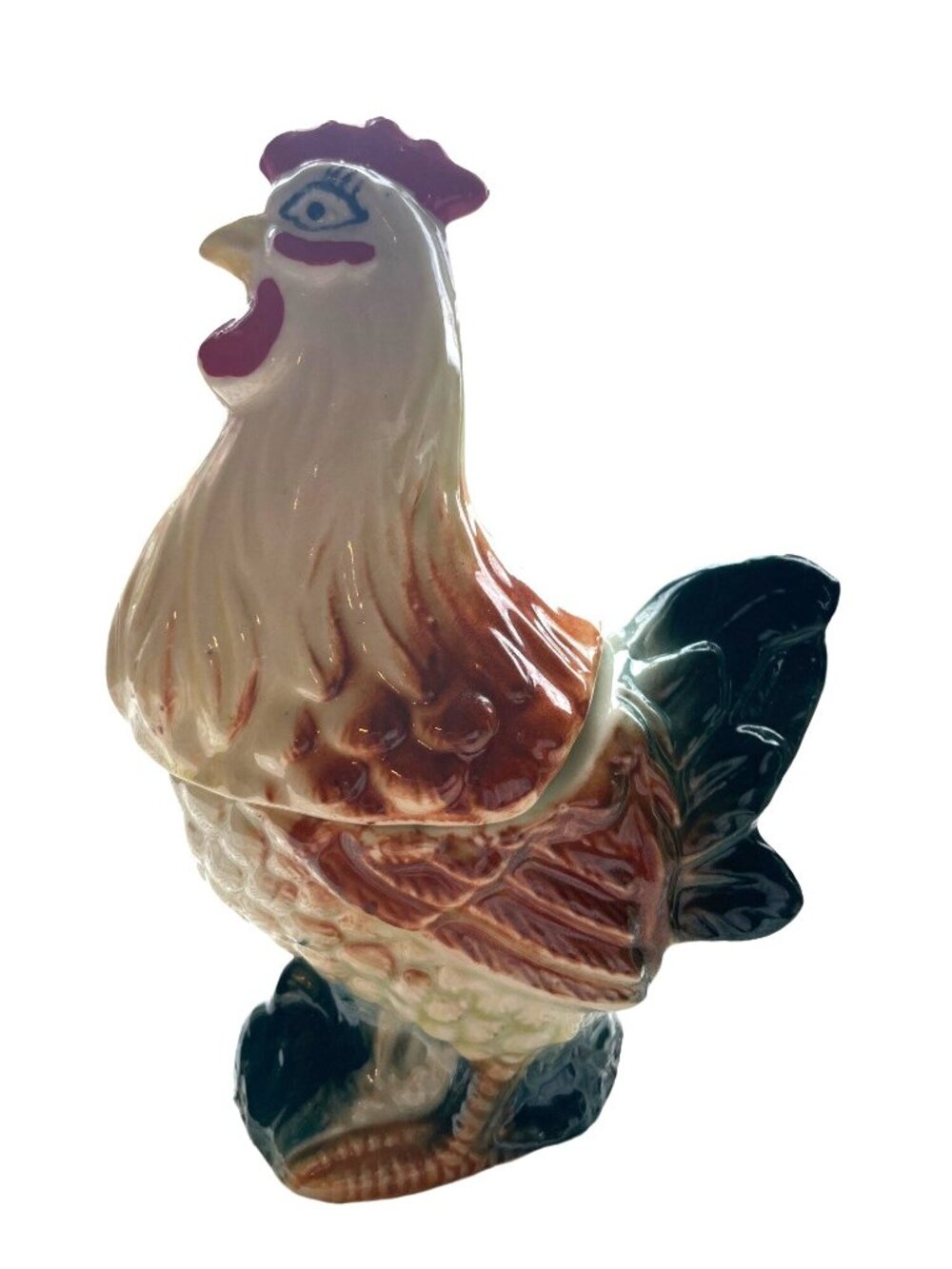 Rooster Chicken Hen Salt Shaker Container Orphan Farm House